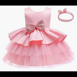 Brand New Pink Ruffle Dress